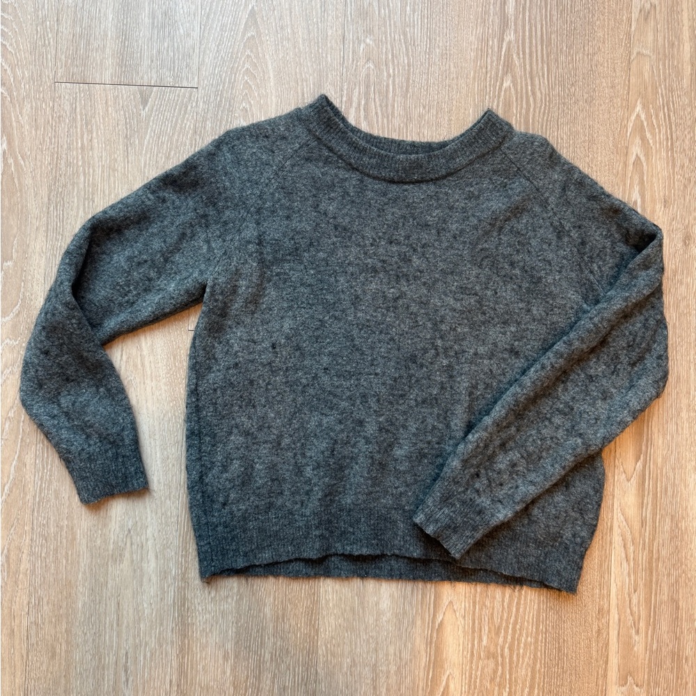 Zara Charcoal Women's Crew Neck Sweater